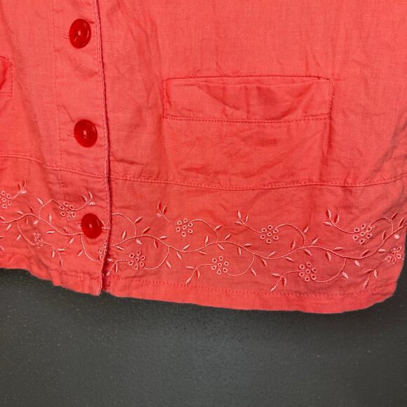 Vintage Y2K Cherokee linen and cotton vest tank top size large - Picture 5 of 5